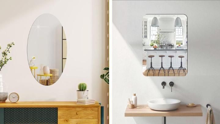 ✨ Oval & Square Mirrors – Buy 1 Get 1 FREE! 🛍️🔥