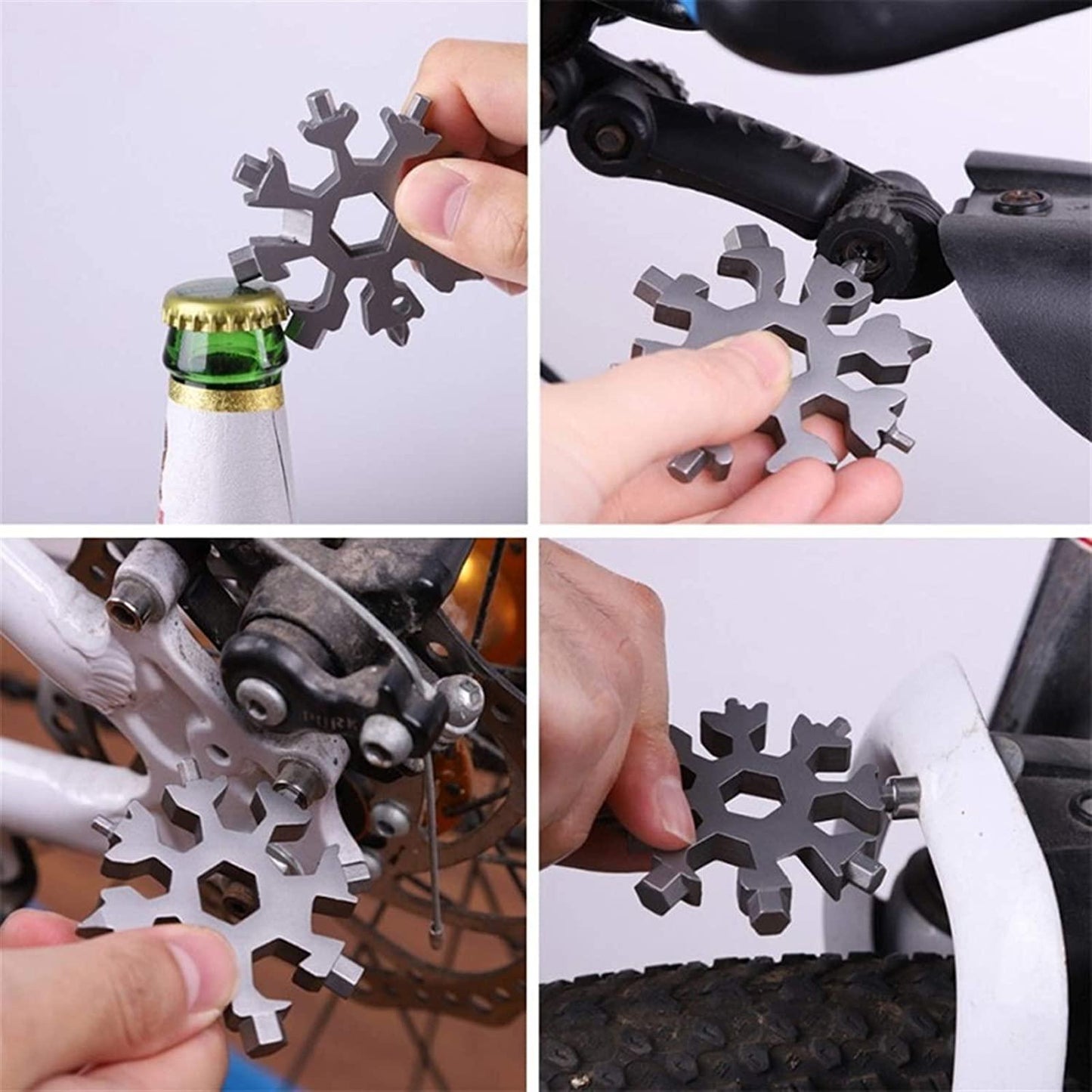 The Ultimate Multi- 18 in 1 Tool Functions in a Sleek Snowflake Design