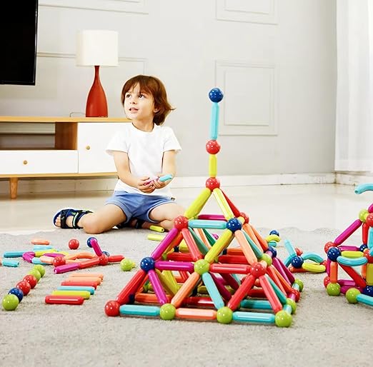 🧲✨ Magnetic Building Blocks – Fun Puzzle & STEM Toy for Kids (25 Pcs) 👦👧