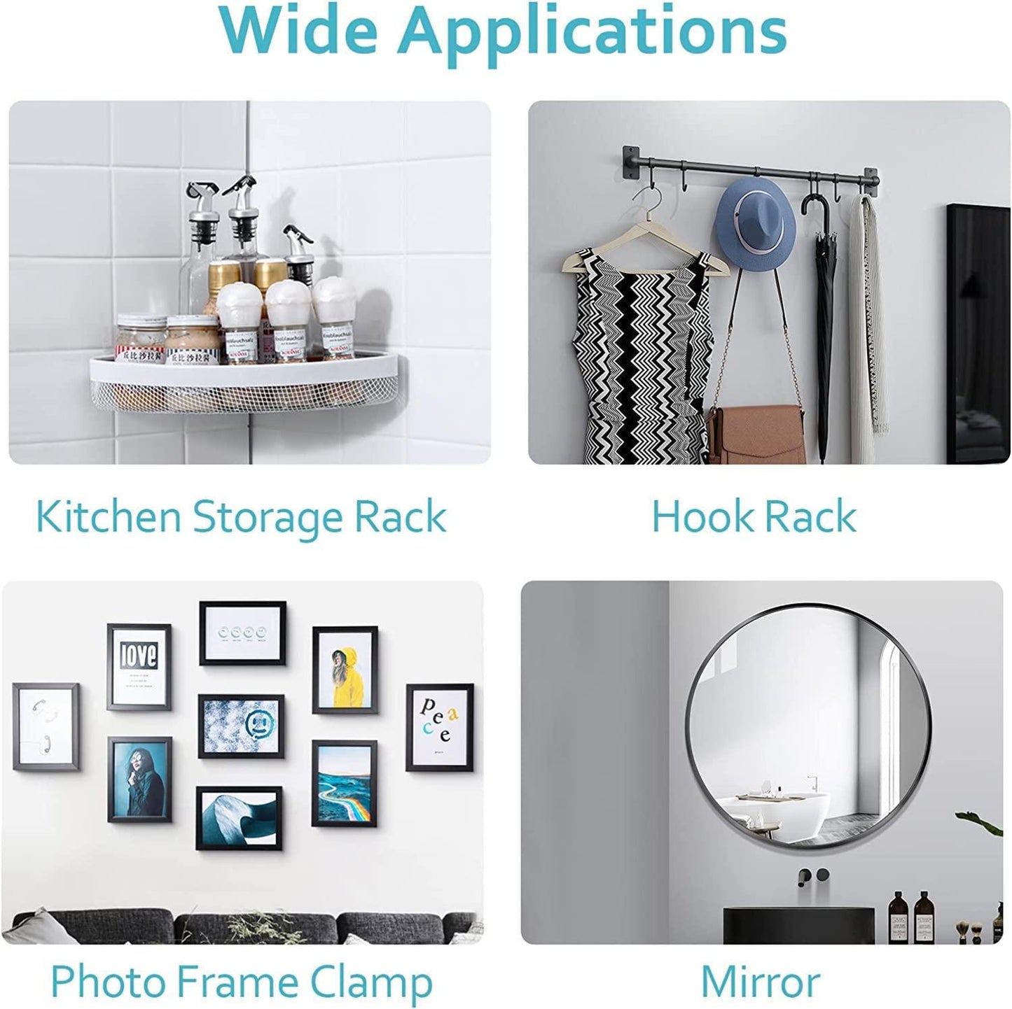 🔩 20PCS Heavy-Duty Wall Hooks – No-Drill, Waterproof & Reusable Stick-On Screws! 🛠️🏡