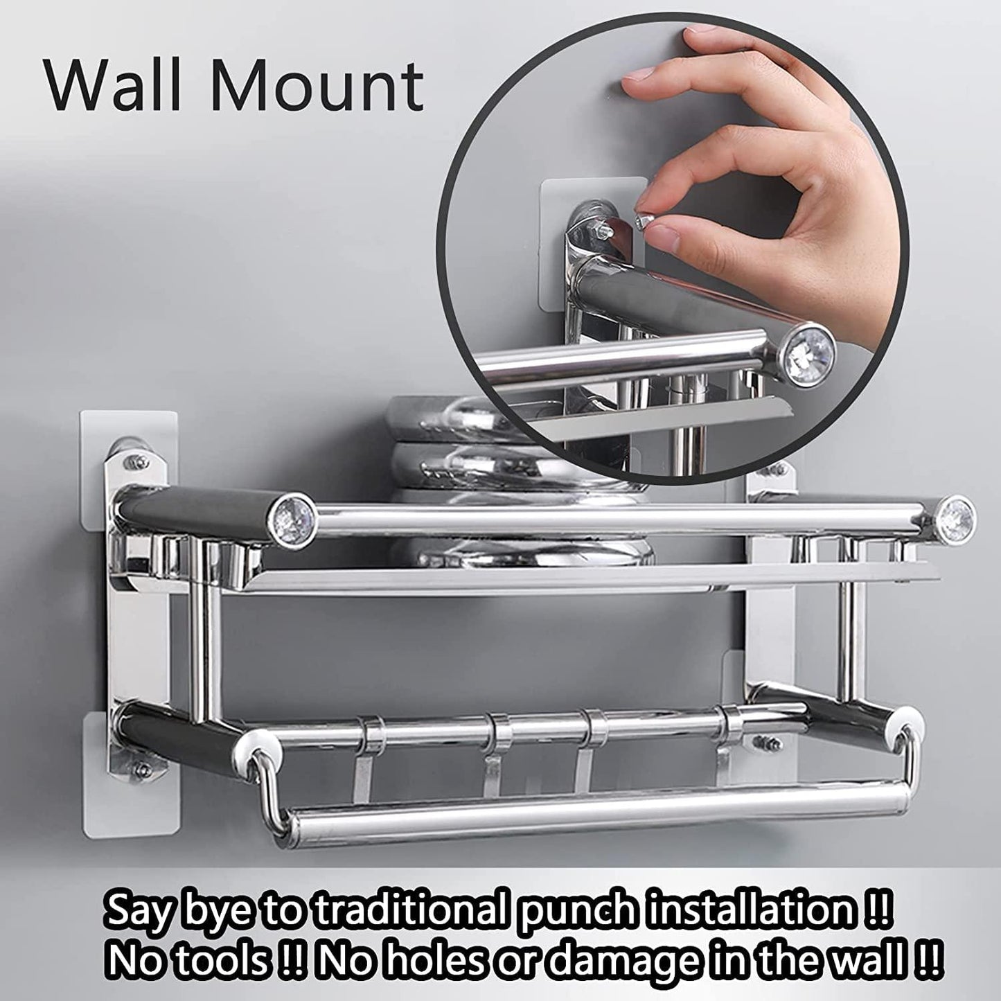 🔩 20PCS Heavy-Duty Wall Hooks – No-Drill, Waterproof & Reusable Stick-On Screws! 🛠️🏡