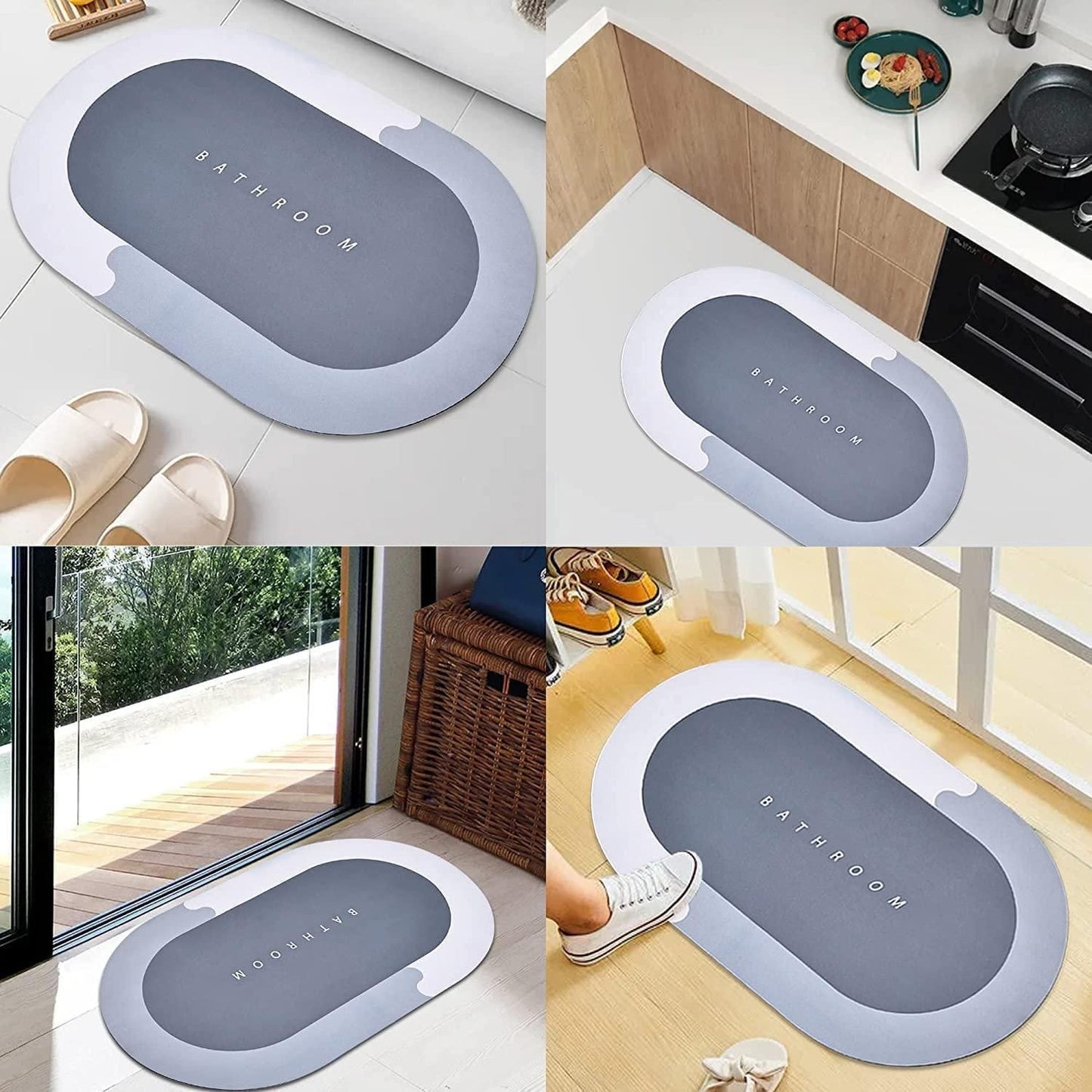 🛁 Ultra-Absorbent Bath Mat – Quick-Dry & Non-Slip Comfort! 🧼
