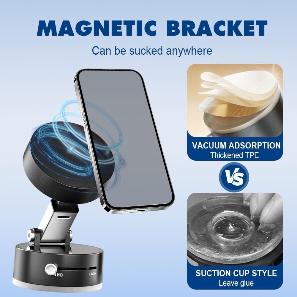 📱✨ Vacuum Magnetic Phone Holder – Strong Grip, Zero Slip!