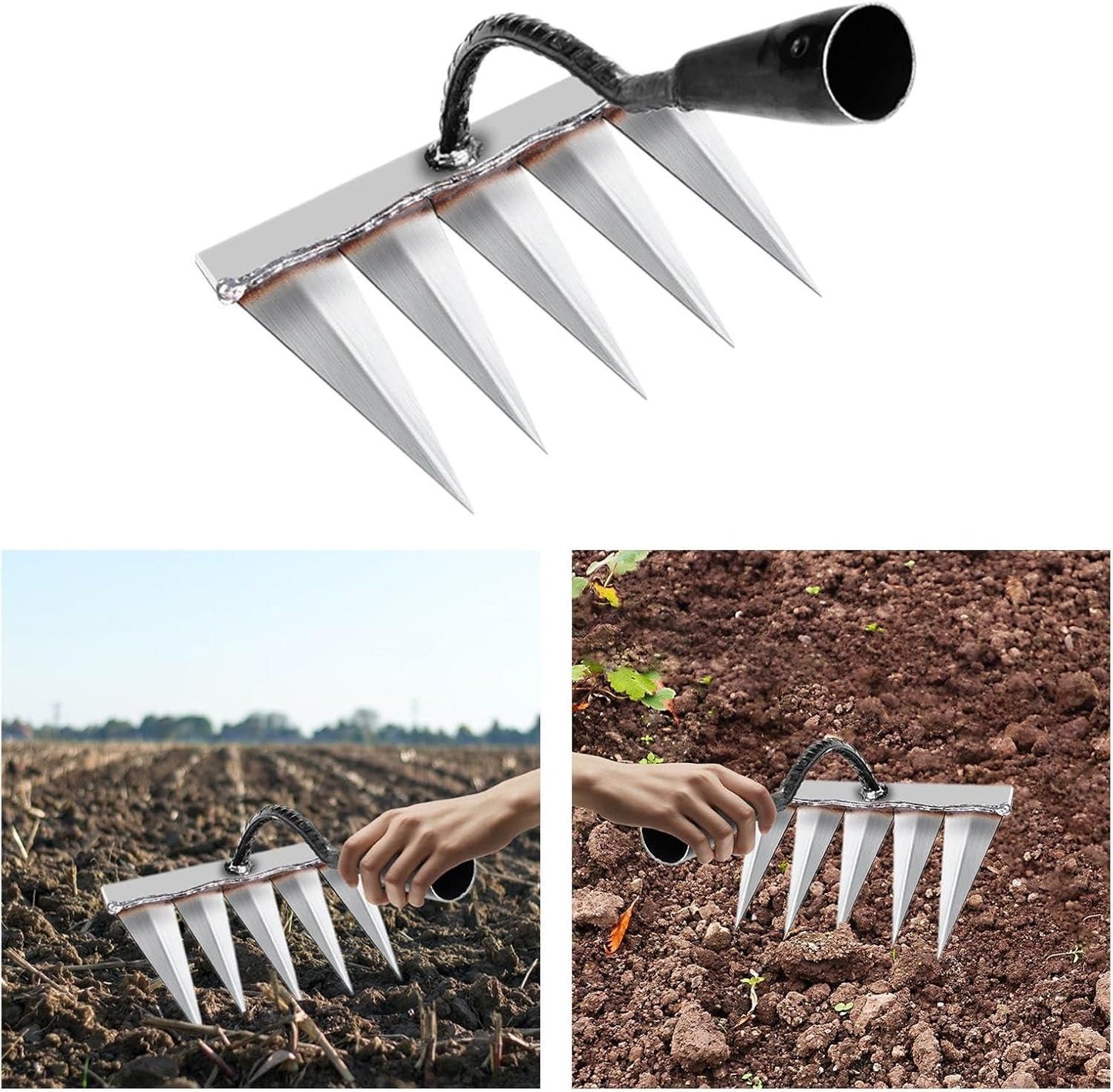 🌻 Ultimate Weeding Tool 🌾 5 Teeth Carbon Steel Magic! ✨