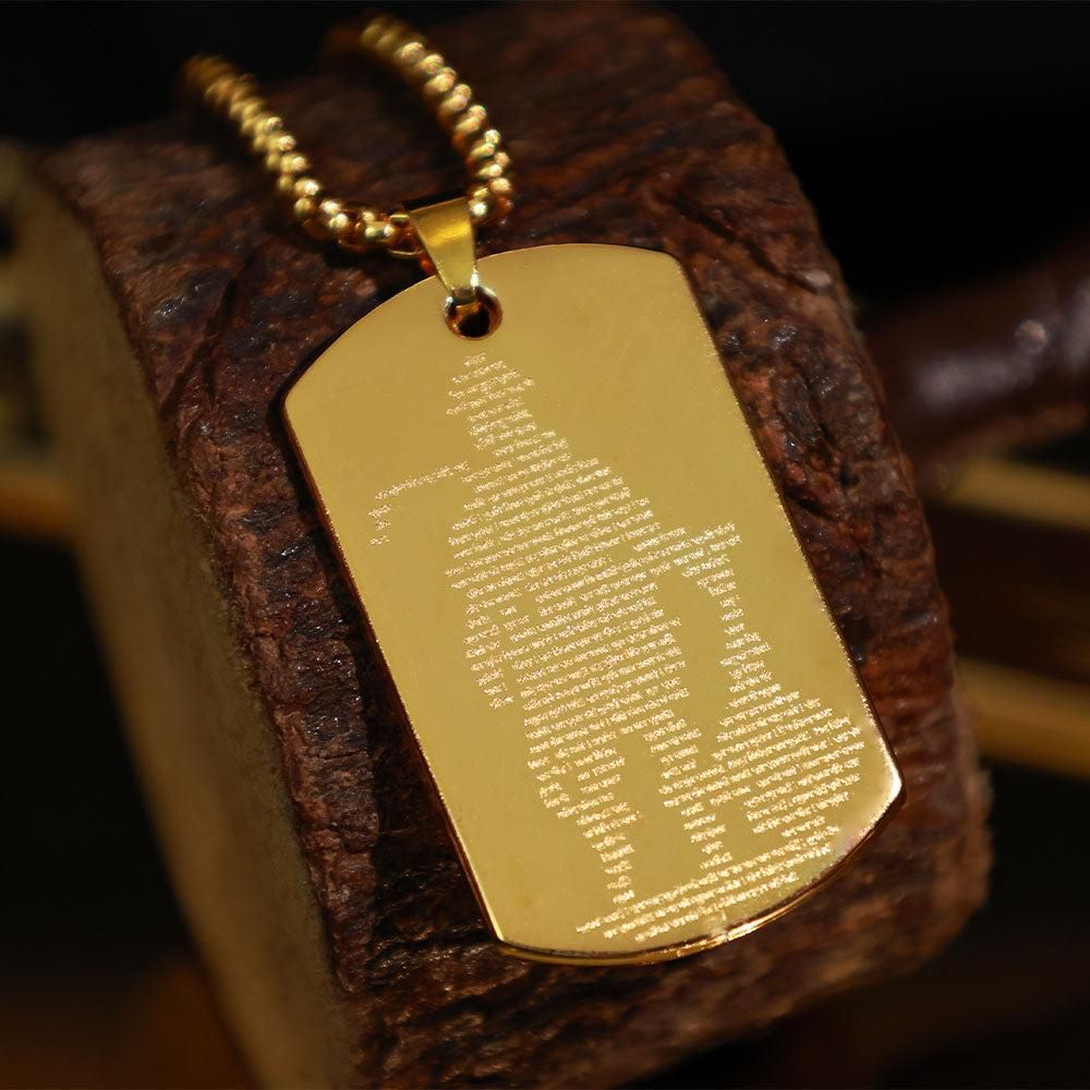 🕉️ Golden Hanuman Chalisa Pendant with Chain – Divine Protection & Power! ✨